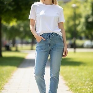 American Eagle Outfitters Light Blue Straight Leg Jeans